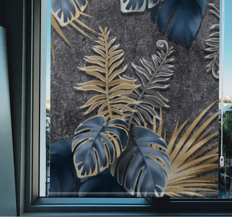 Tropical Foliage Arrangement flowers and plants roller blind - TenStickers