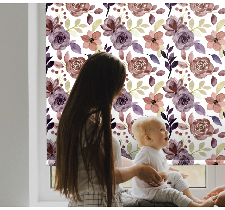 Vintage flower design Flower blind - TenStickers