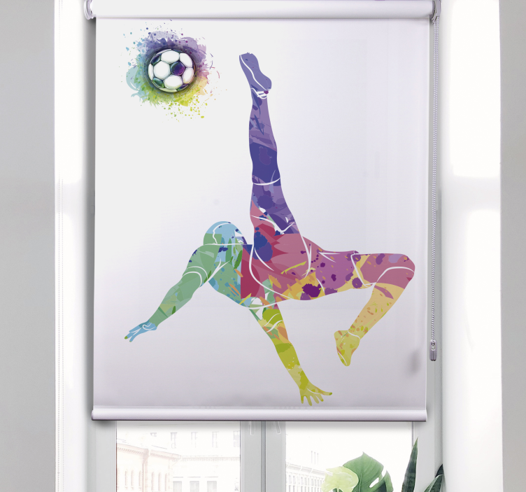 Watercolour football player sports blind - TenStickers