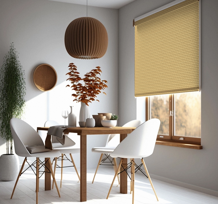 Wicker rustic window blind - TenStickers