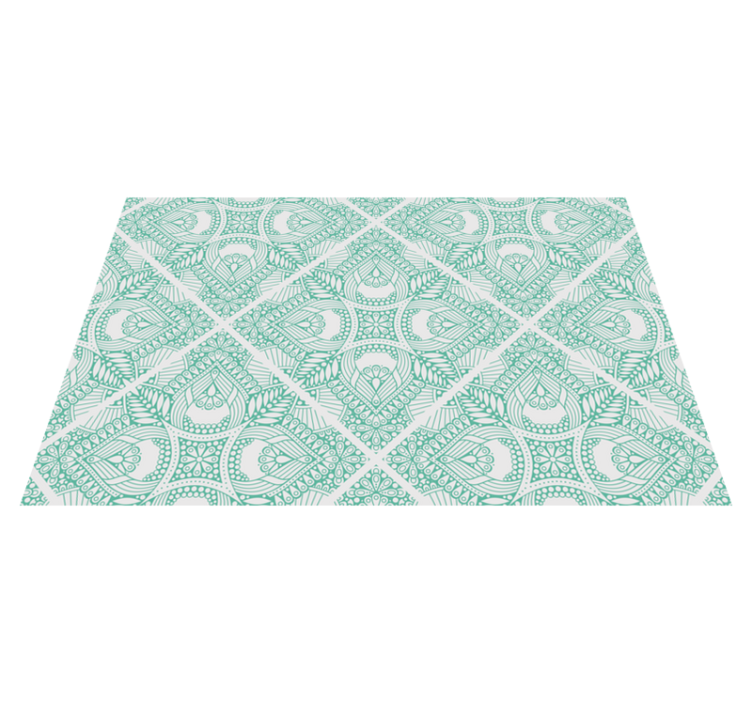 Ornamental draw tile paisley placemats - TenStickers