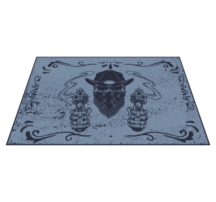 Original placemats cowboy face with guns design - TenStickers