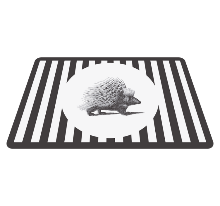 Original placemats porcupine silhouette design - TenStickers