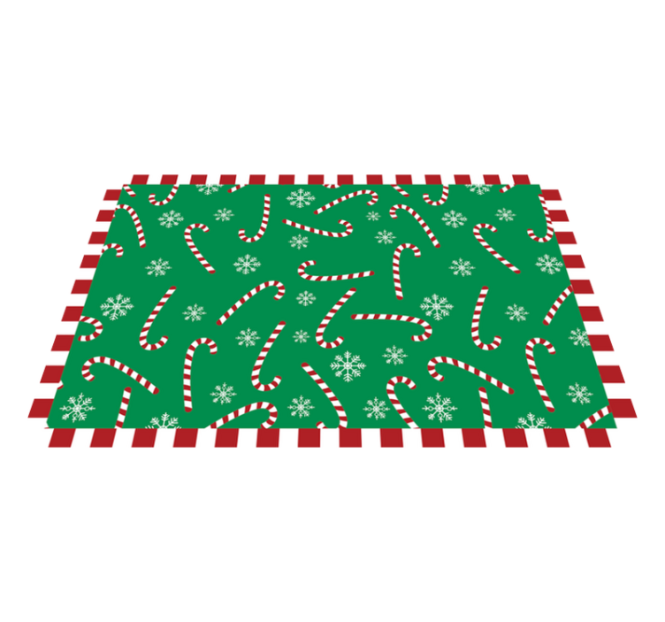 Green Candy Cane Christmas placemats - TenStickers