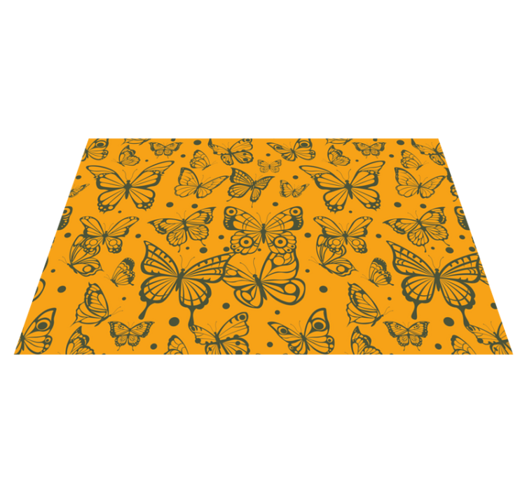 Orange and Black butterfly placemats - TenStickers