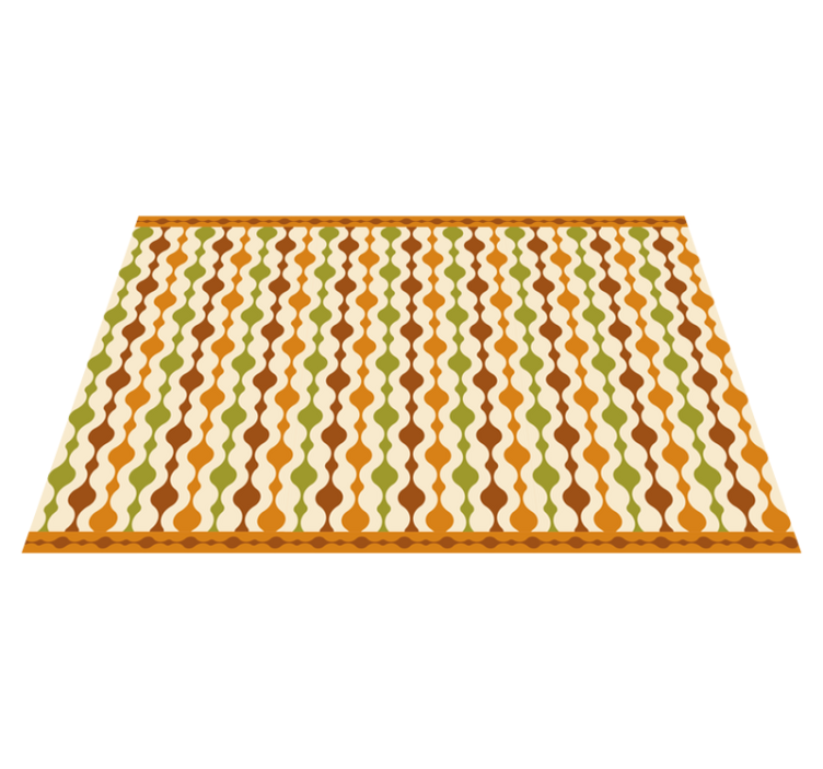Colorful curvy pattern placemats - TenStickers