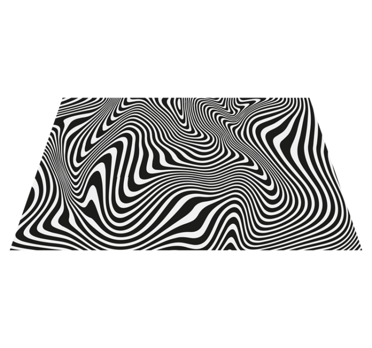 3D effect lines zebra placemats - TenStickers