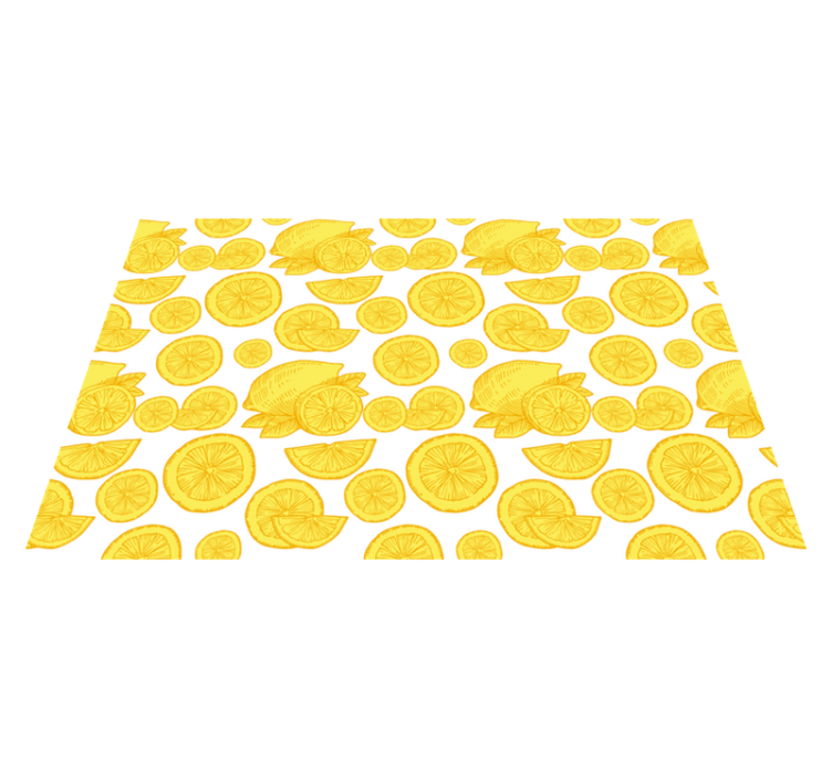 Lemon slice pattern placemats - TenStickers