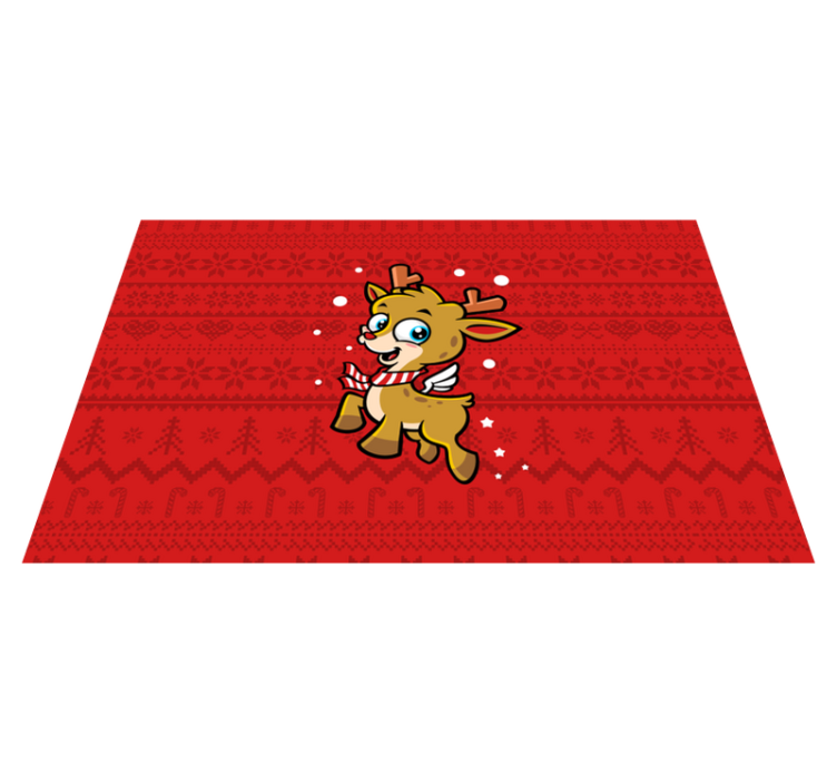 Christmas placemats featuring adorable reindeer design - TenStickers