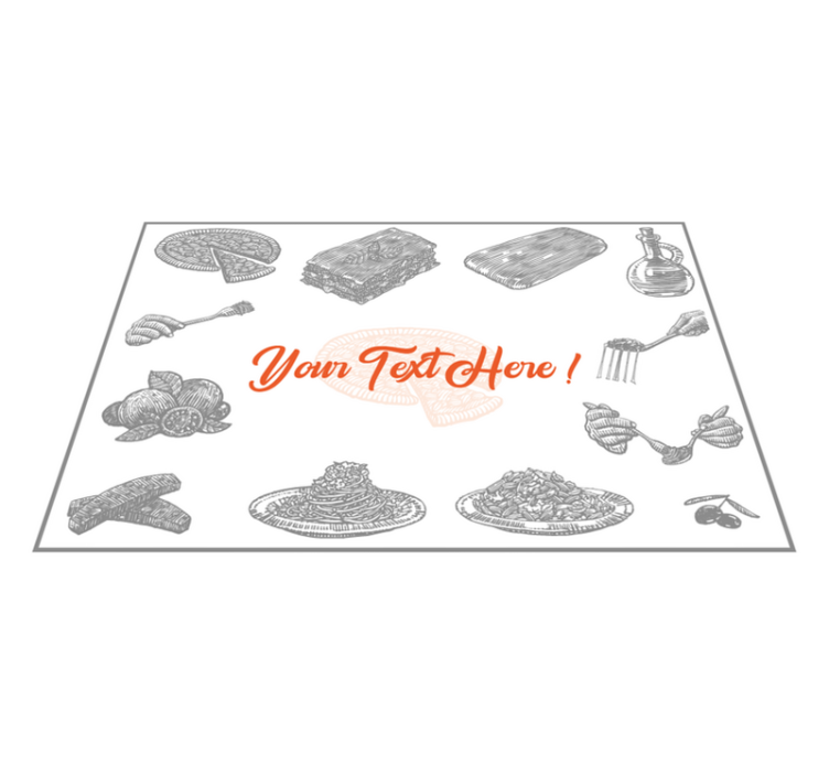 Original placemats in culinary illustration style - TenStickers