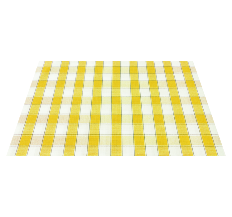 Yellow checkered pattern placemats - TenStickers