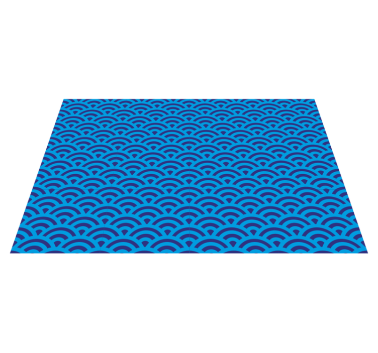 Blue japanese wave original placemats - TenStickers