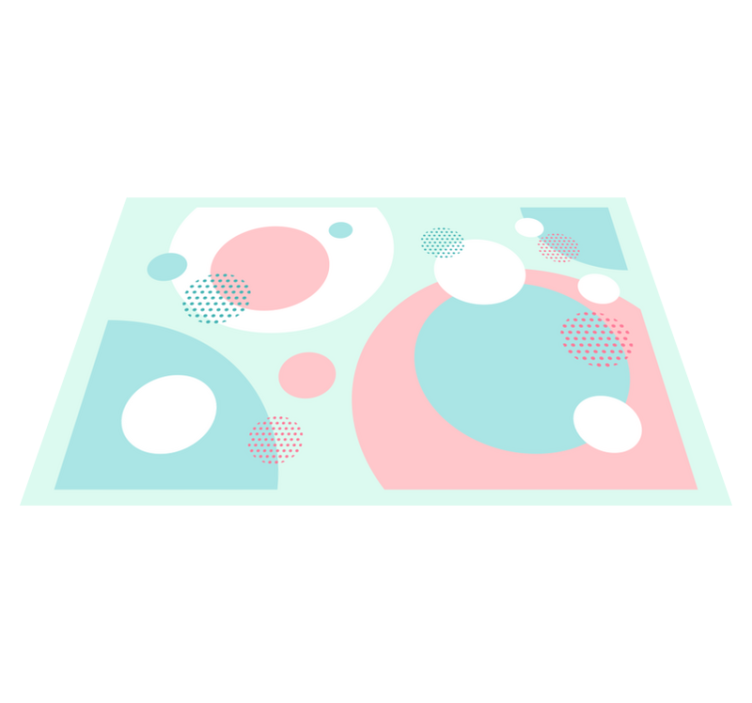 Modern placemats in geometric color blocks - TenStickers