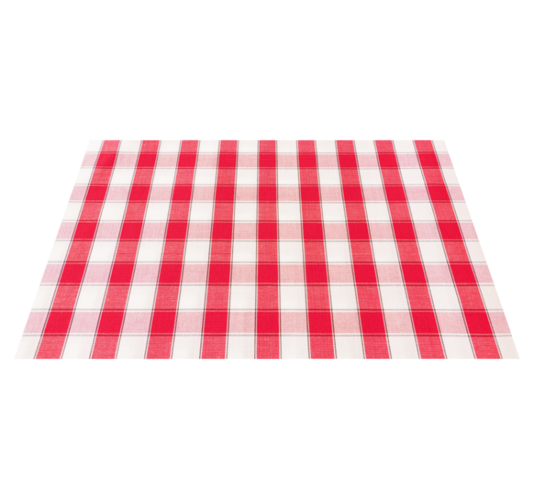 Placemat red checkered pattern - TenStickers