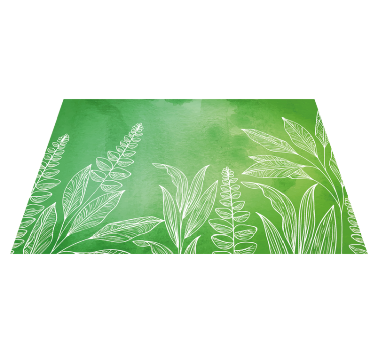 Children placemats tea set with leaves - TenStickers