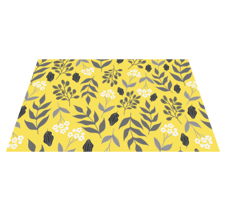 Modern placemats with floral yellow design - TenStickers