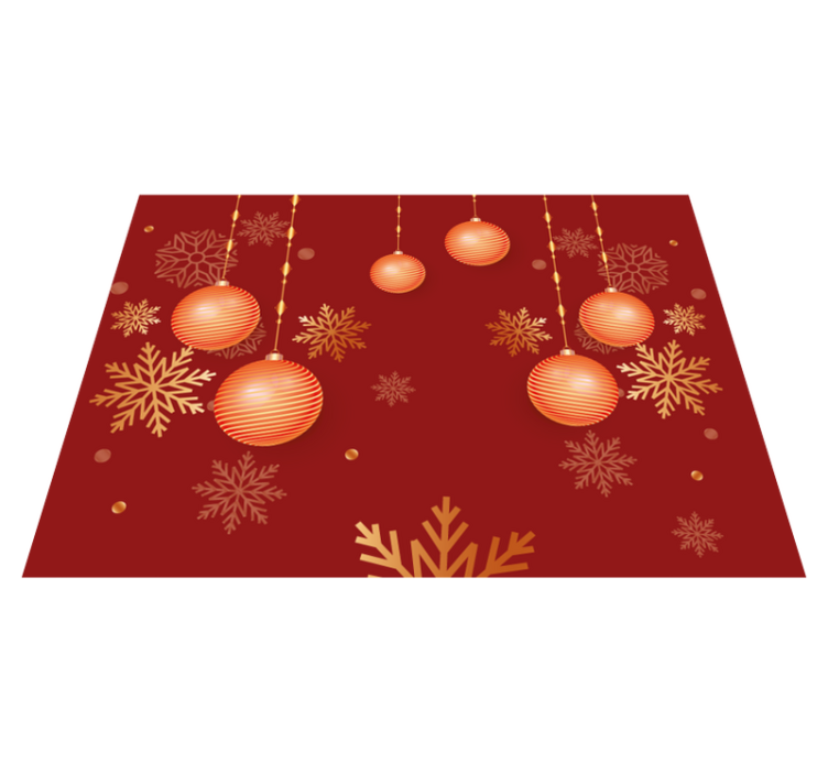 Christmas placemats with decorative holiday baubles - TenStickers