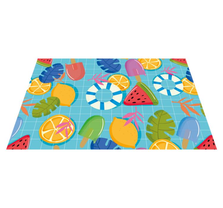 Children placemats fruit and ice cream - TenStickers