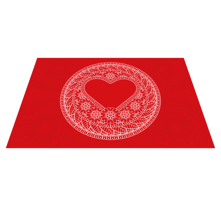 Placemat with quote heart motif pattern - TenStickers