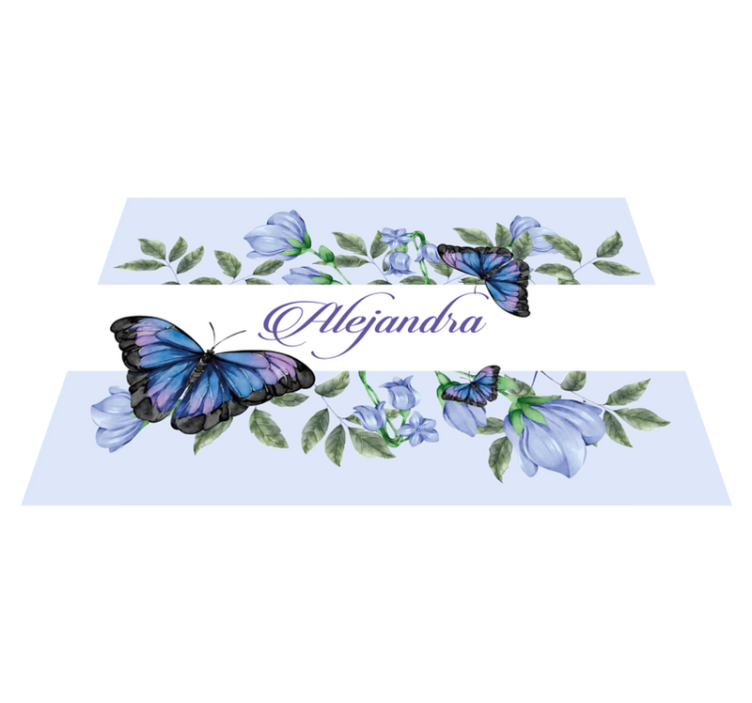 Watercolour butterflies Personalised placemats - TenStickers