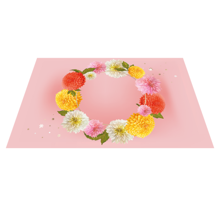 Original placemats floral circle design - TenStickers
