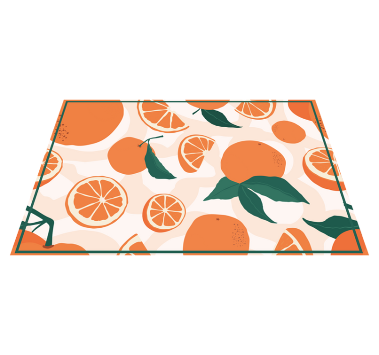Pieces of tangerines Vinyl placemats - TenStickers