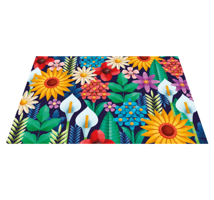 Multiple colorful flowers original placemats - TenStickers