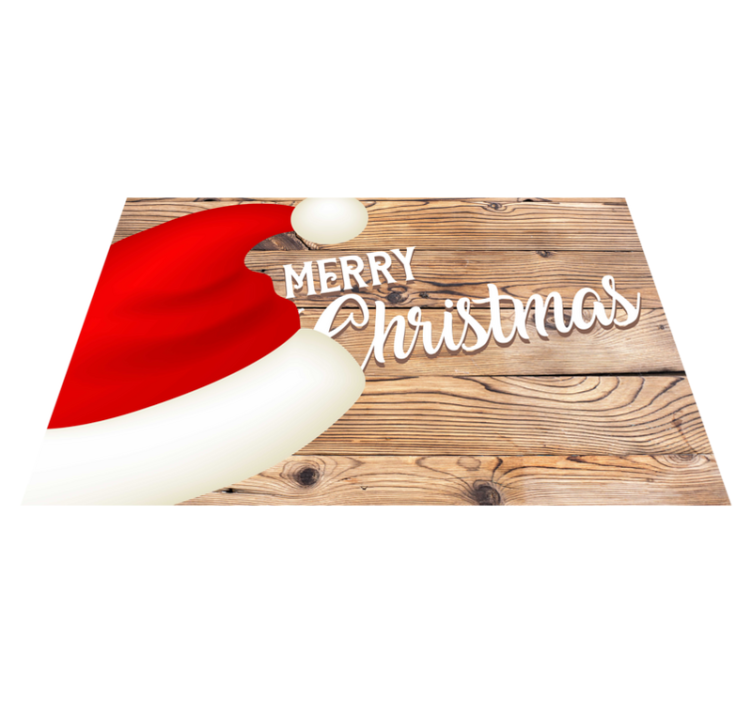 Christmas placemats featuring festive santa hats - TenStickers