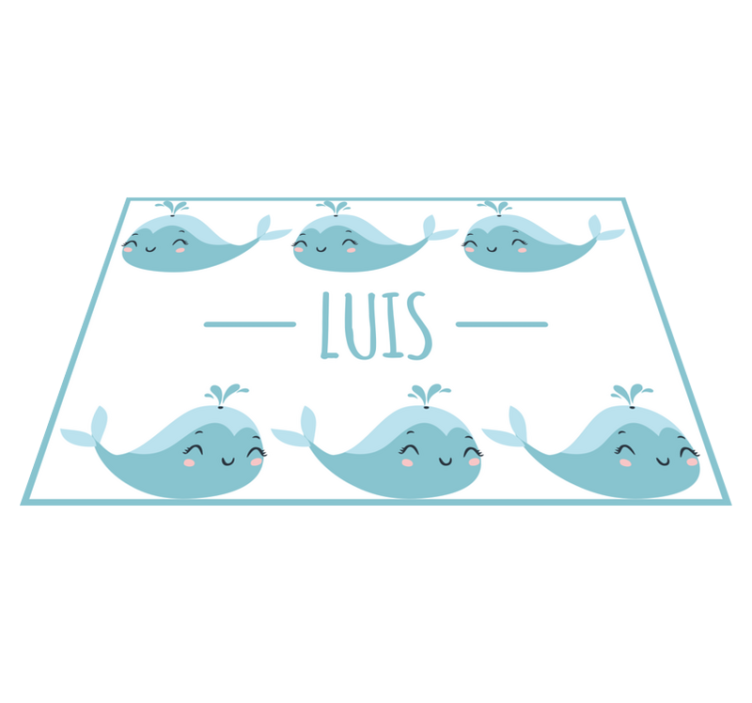 Children placemats with joyful whale designs - TenStickers
