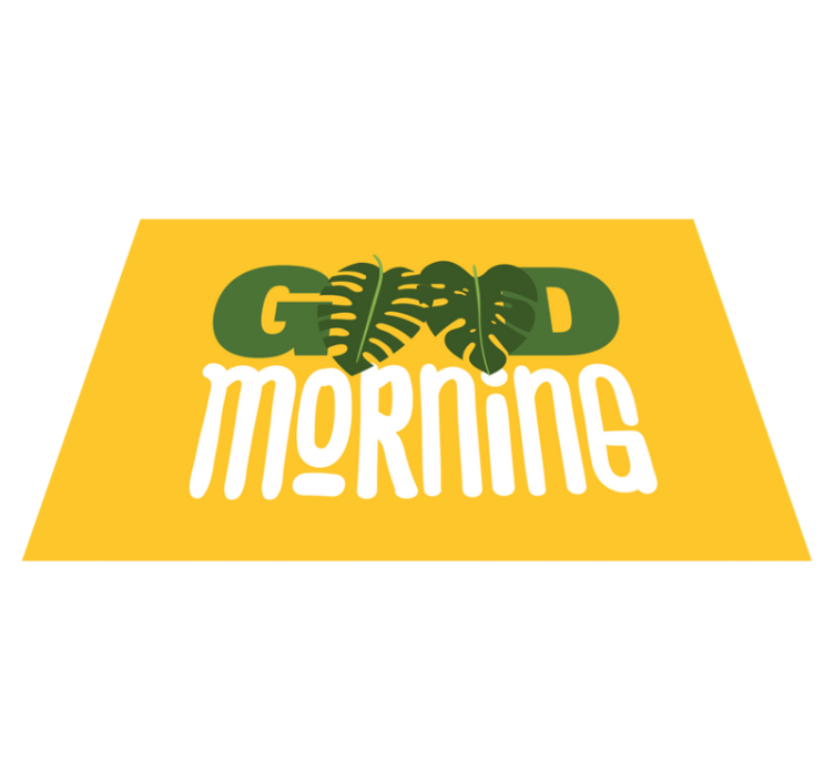 Good Morning monstera Vinyl placemats - TenStickers