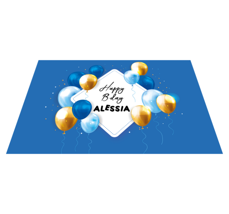 Children placemats birthday balloon celebration - TenStickers