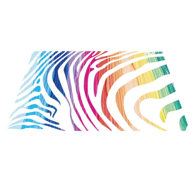 Colourful Zebra Print textured placemats - TenStickers