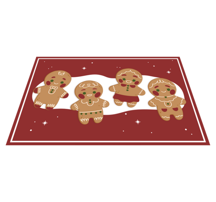 Gingerbread cookie motifs Christmas placemats - TenStickers