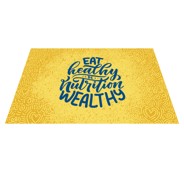 Placements with quote healthy eating abundance - TenStickers