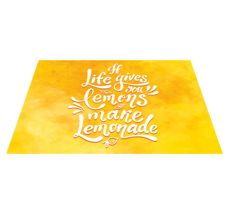 If live gives you lemons make lemonade placemat - TenStickers