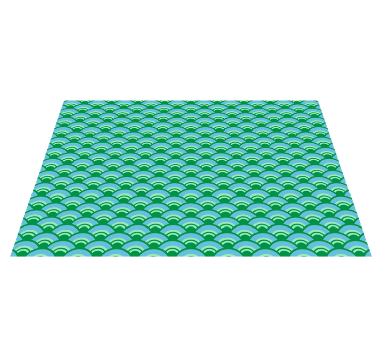 Wavy green motif placemats - TenStickers