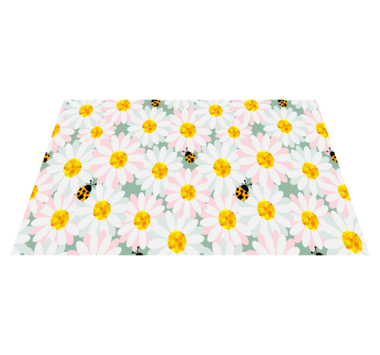 Daisies and ladybugs elegant placemats - TenStickers