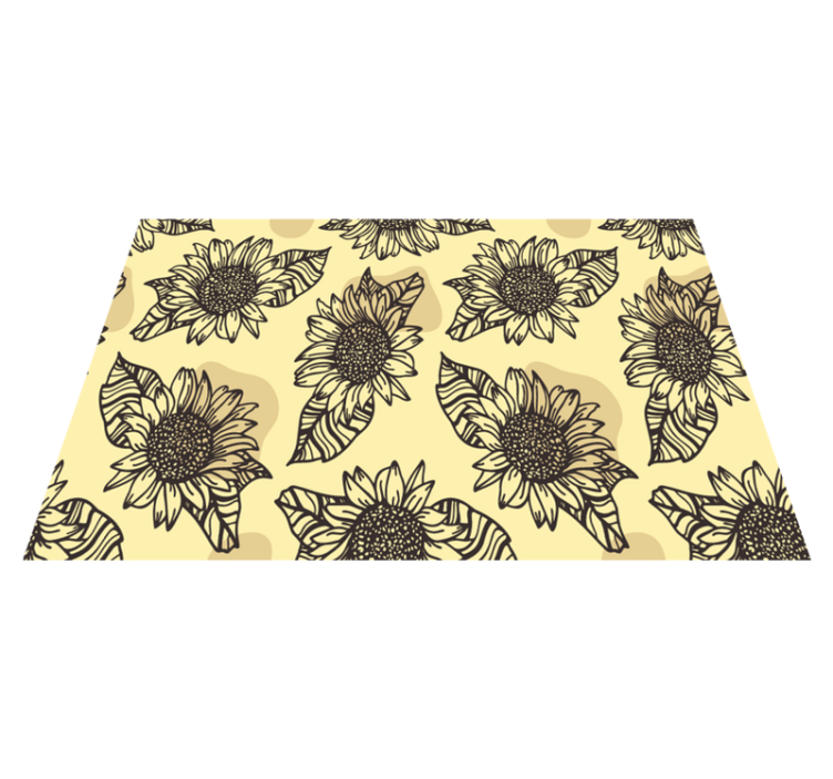 Original placemats sunflower pattern design - TenStickers