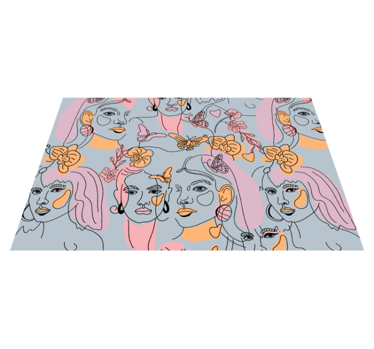 Original placemats with stylized faces design - TenStickers