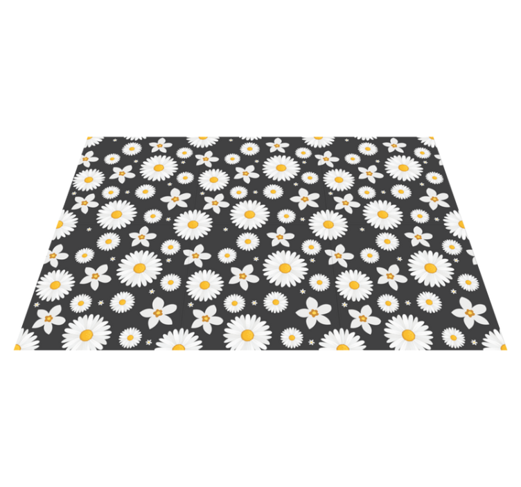 Daisy floral element placemats - TenStickers
