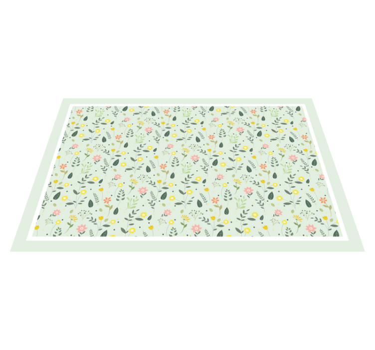 Elegant modern flowers on background placemats - TenStickers