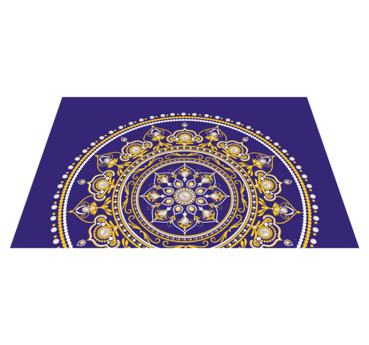 Purple and gold india pattern elegant placemats - TenStickers