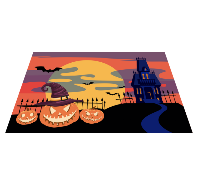 Halloween placemats pumpkin nightmare design - TenStickers