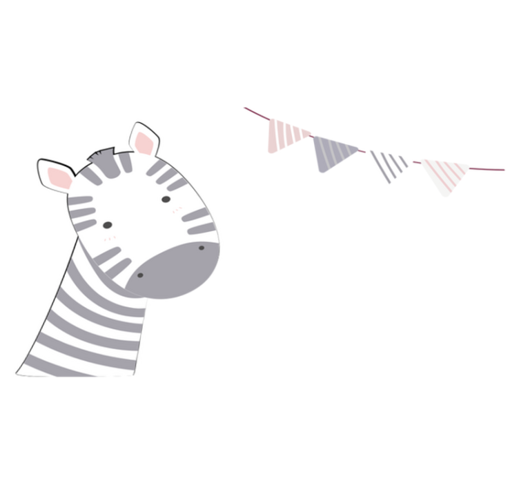 Children placemats zebra head design - TenStickers