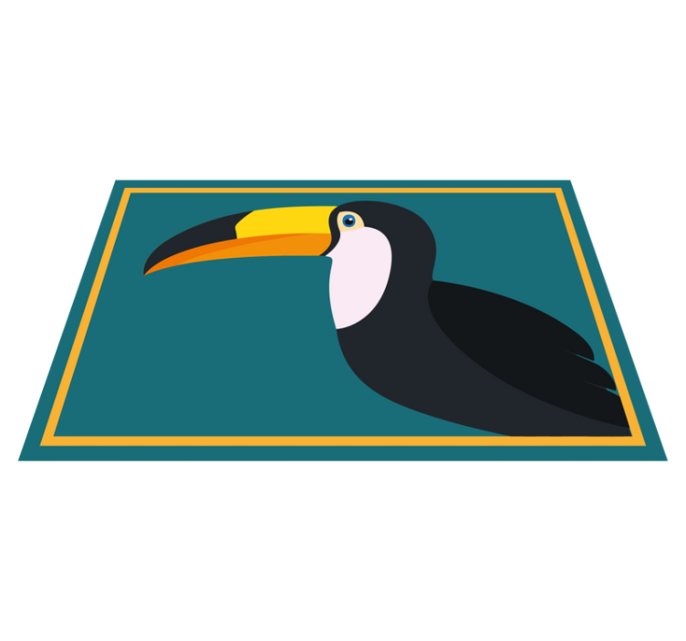 Colorful Toucan cartoon modern placemats - TenStickers