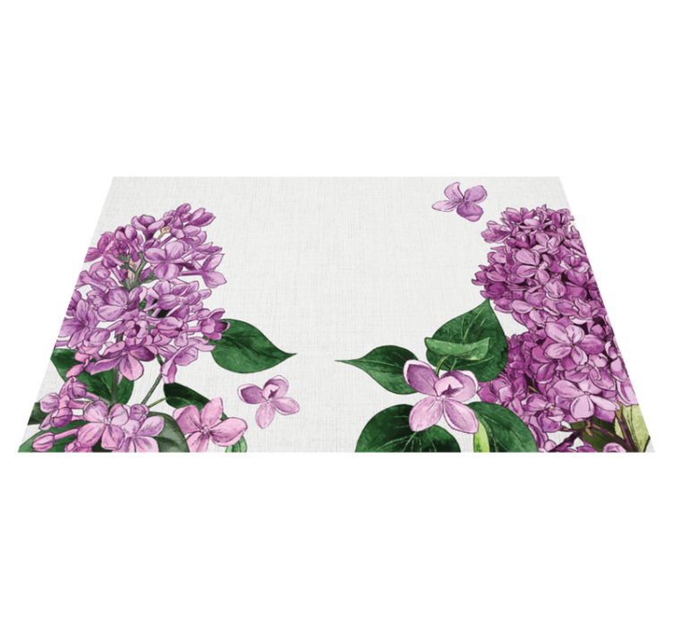 Purple and green flowers original placemats - TenStickers