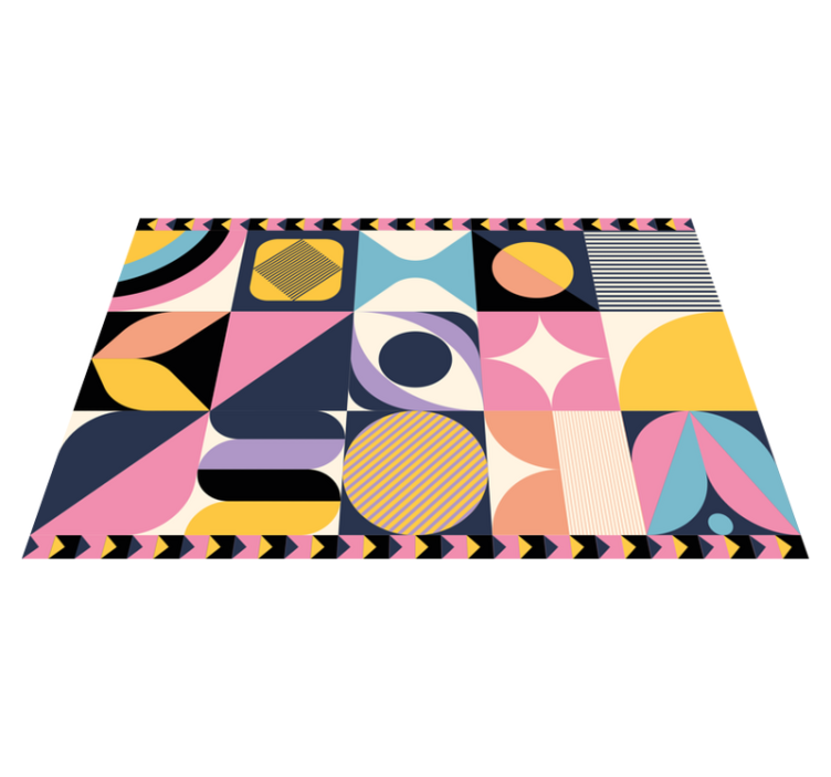 Modern placemats geometric color block design - TenStickers