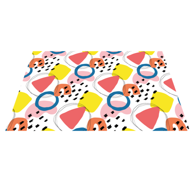 Modern placemats with vibrant geometric designs - TenStickers