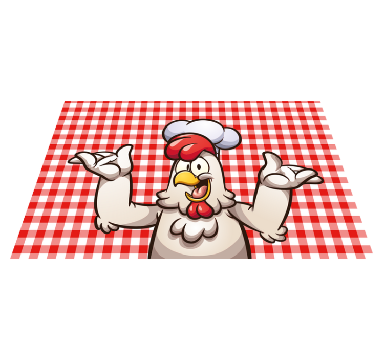 Cartoon chicken cook original placemats - TenStickers