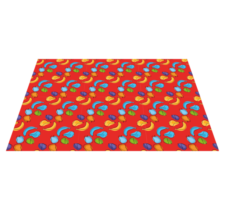 Colorful doodle fruit  original placemats - TenStickers